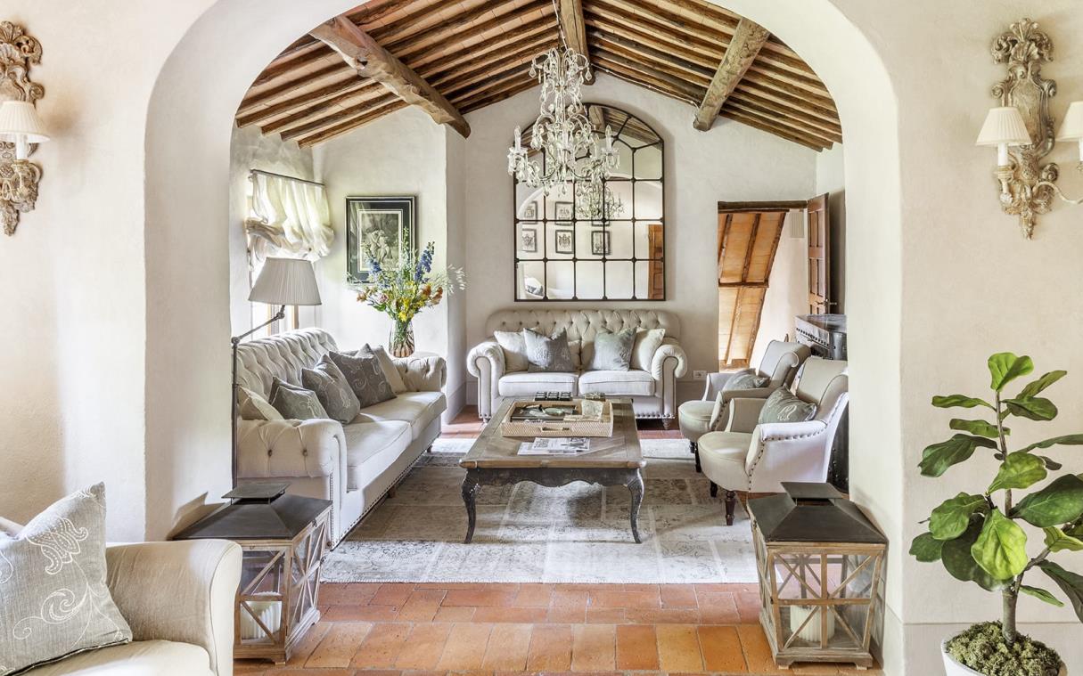 Lounge room with plush white sofas