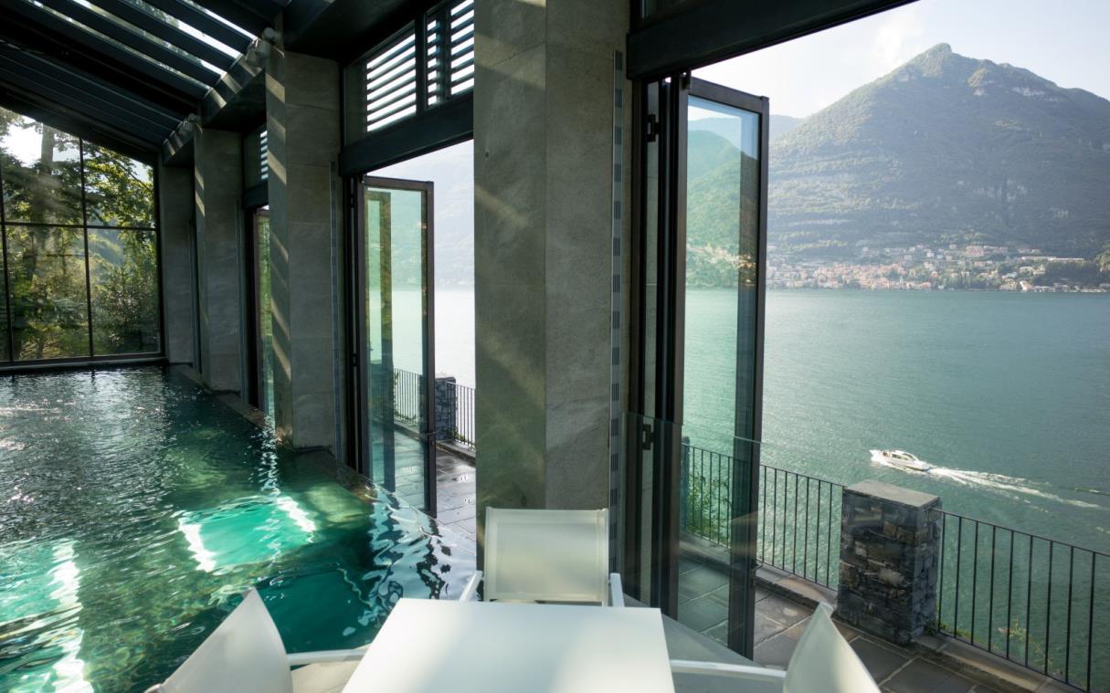 Villa's private pool with Lake Como views