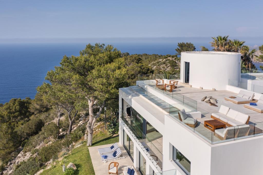 Bright Blue Cliff House