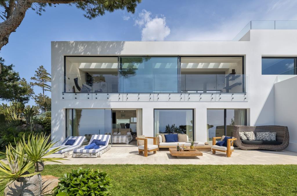 Bright Blue Cliff House