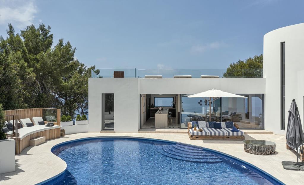 Bright Blue Cliff House