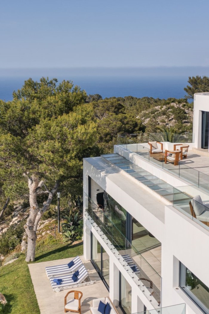 Bright Blue Cliff House