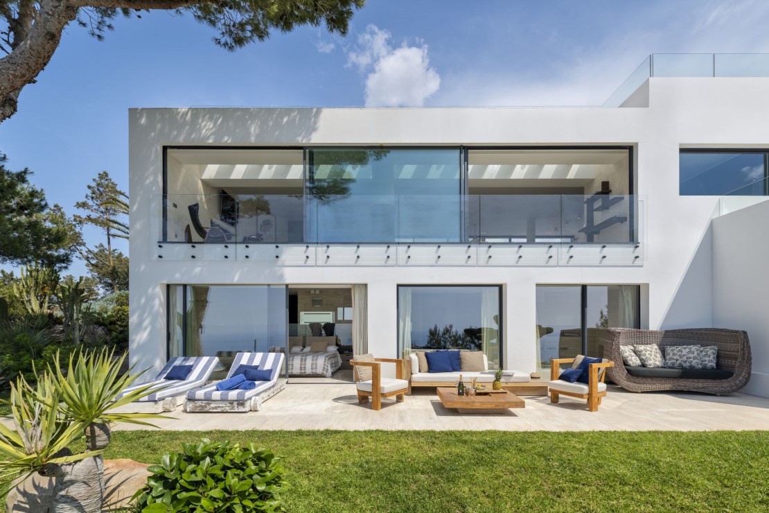 Bright Blue Cliff House