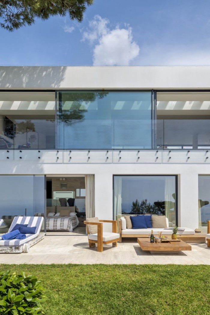 Bright Blue Cliff House