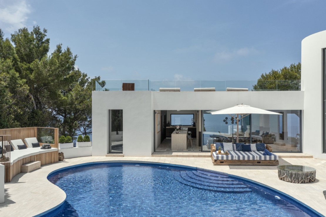 Bright Blue Cliff House