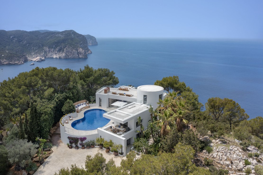 Bright Blue Cliff House