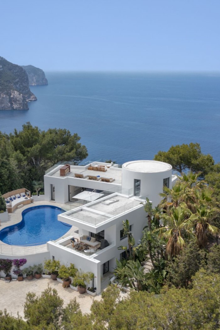 Bright Blue Cliff House