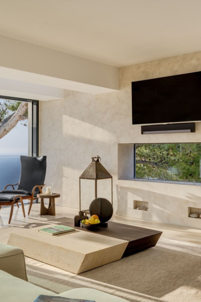 Bright Blue Cliff House