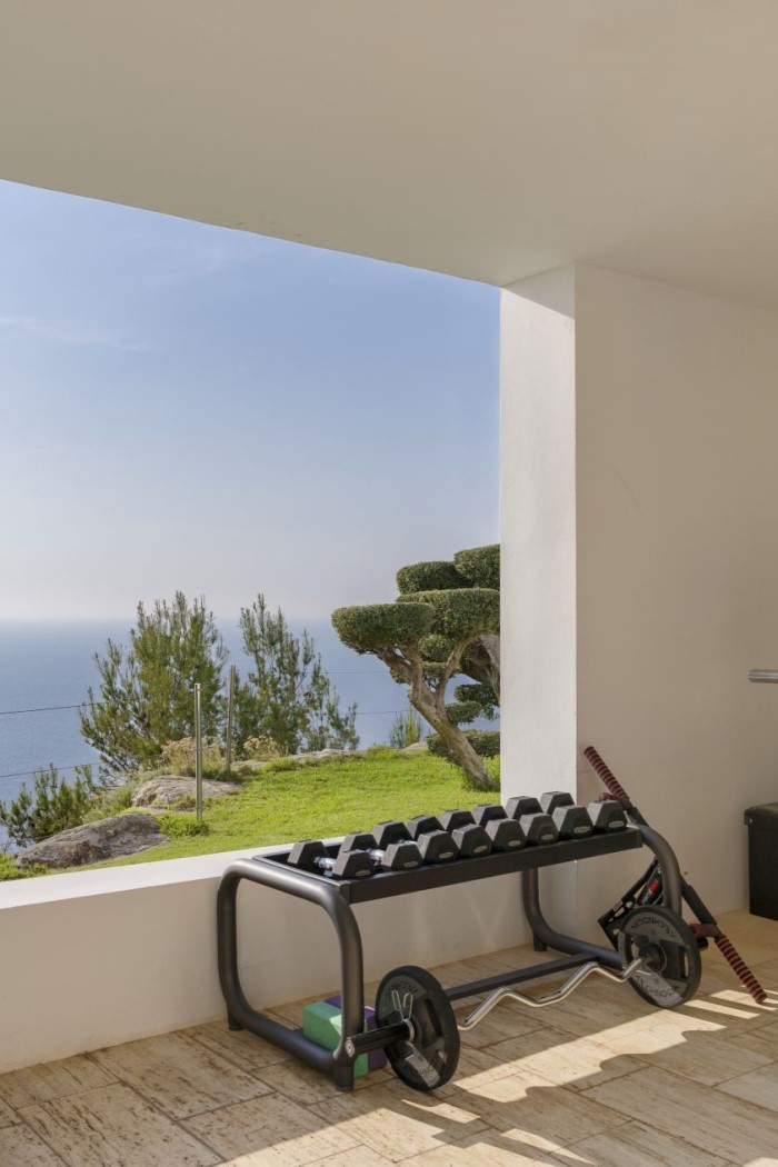 Bright Blue Cliff House