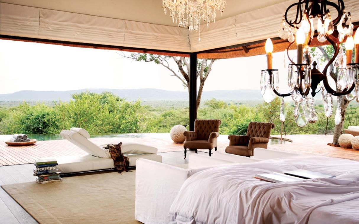 Lodge Madikwe Game Reserve South Africa Luxury Safari Molori Bed 8