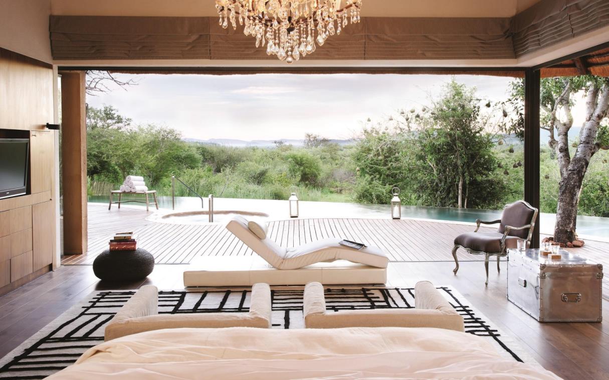Lodge Madikwe Game Reserve South Africa Luxury Safari Molori Bed 3
