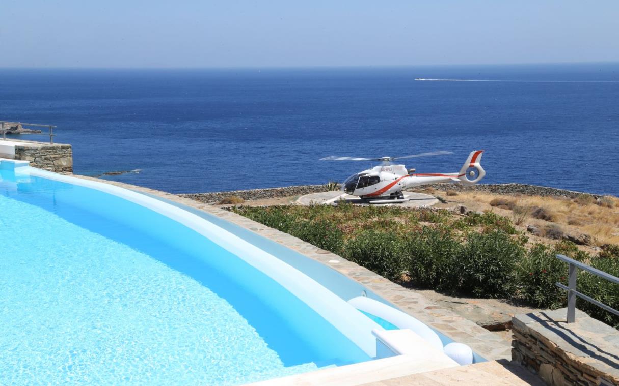 Villa Cyclades Syros Greek Islands Luxury Sea Pool Blueros Heli 4